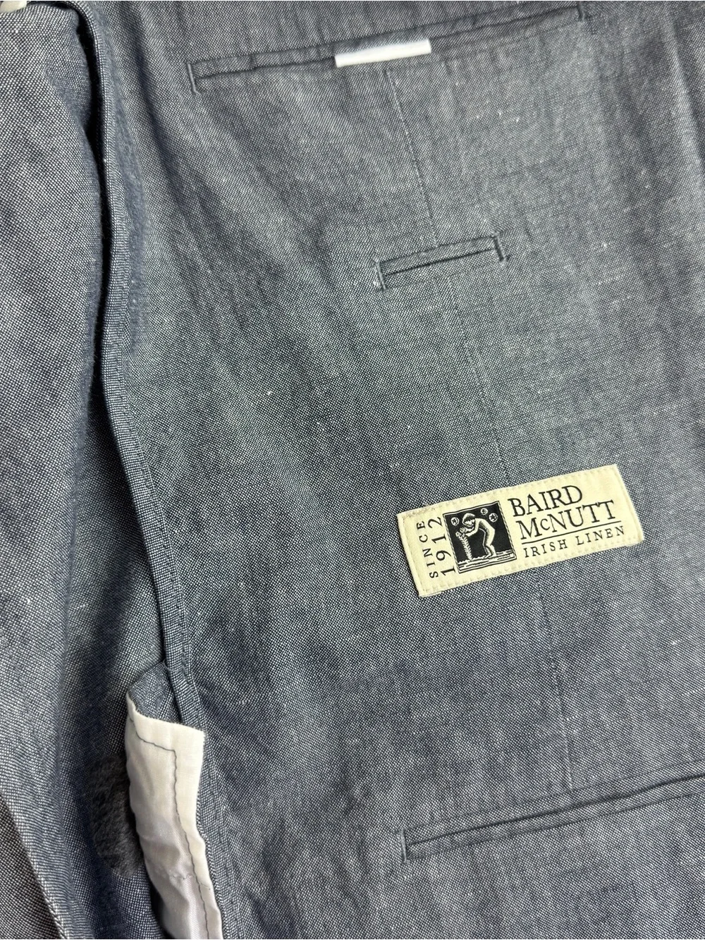 J crew ludlow unstructured suit jacket deep water cotton linen Men‎ size 36S